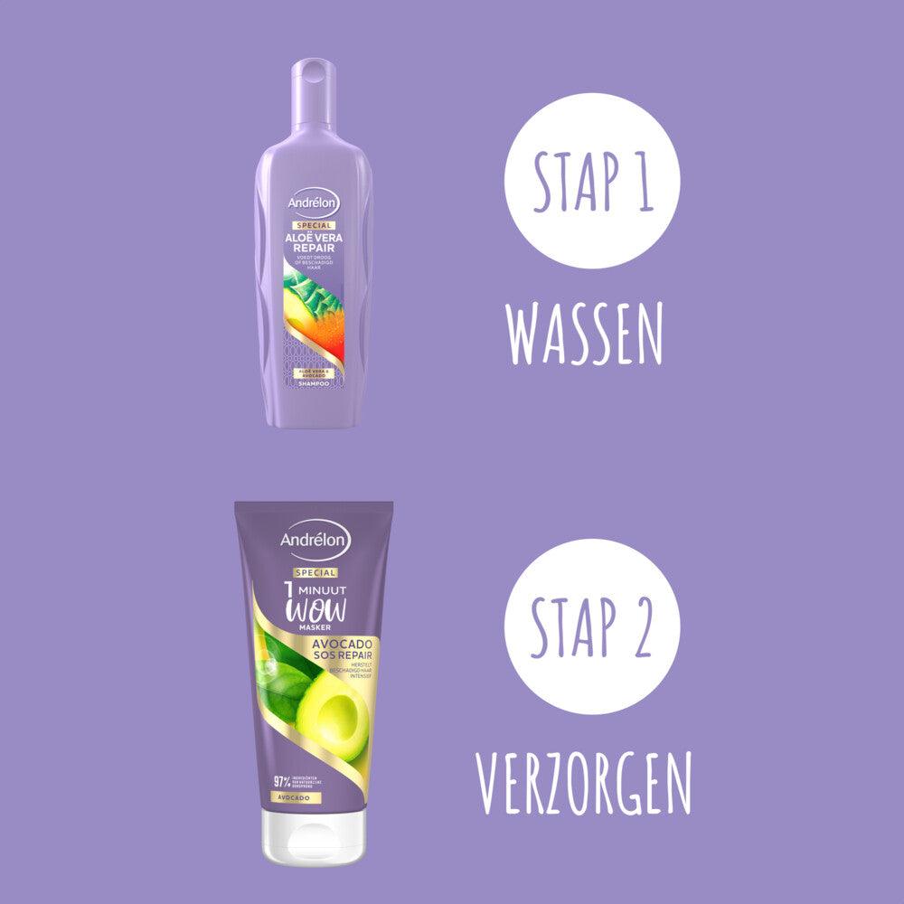 Andrelon1MinuutWowMaskerAvocadoSOSRepair180ml4 - K Drogerie