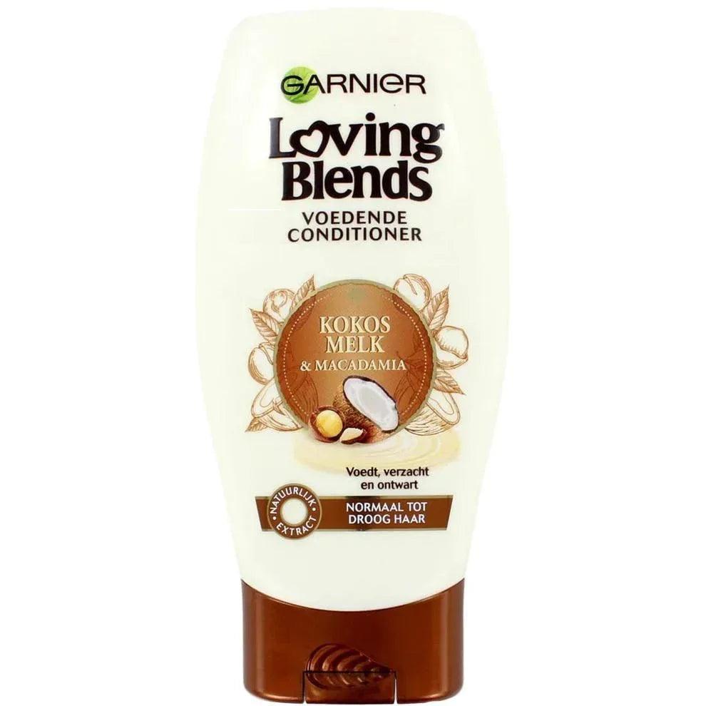 GarnierLovingBlendsConditionerKokosmelk_MacadamiaNormaaltotDrooghaar250ml - K Drogerie
