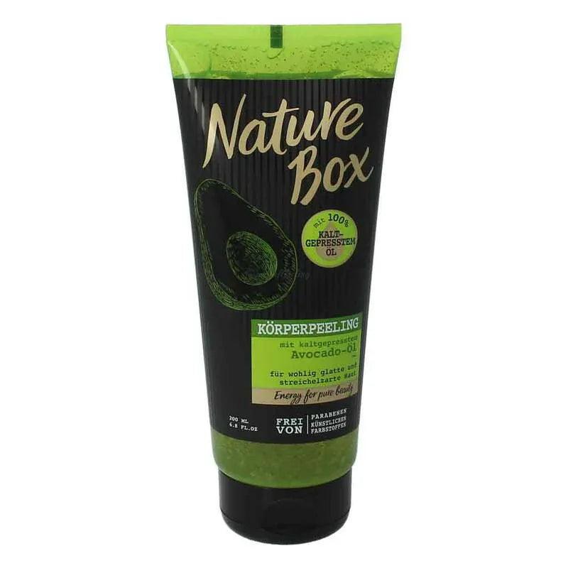 Nature Box Avocado Bodypeeling 200 ml - verzorgende bodyscrub met avocado-olie