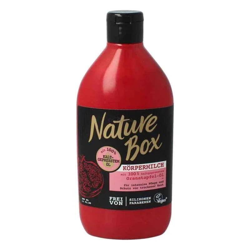 Nature Box Body Milk Granaatappel 385 ml - verzorgende bodymilk met granaatappelolie