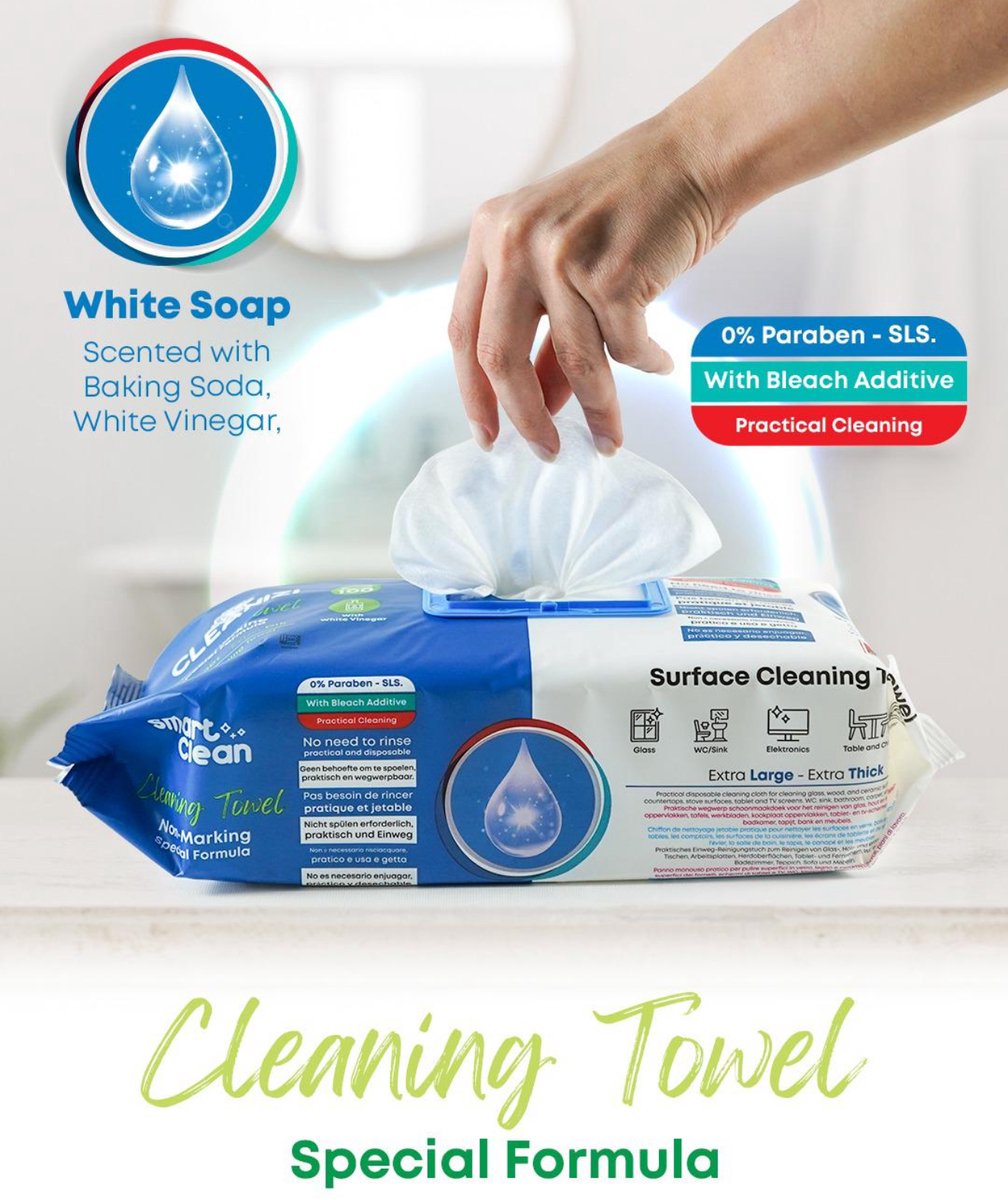 Cleanizi Schoonmaakdoekjes Met Bleekmiddel Extra Groot 100 stuks