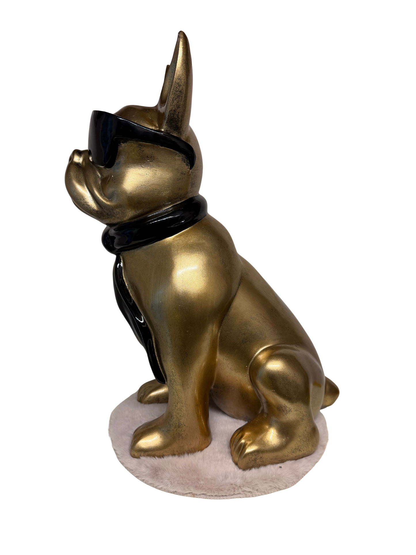Decoratief beeld - Franse bulldog met zonnebril - polyresin - 60 cm (nieuw)