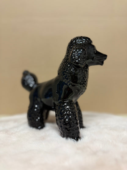 Decoratief Beeld - Poedel Staand - Keramiek - 19 cm (nieuw)