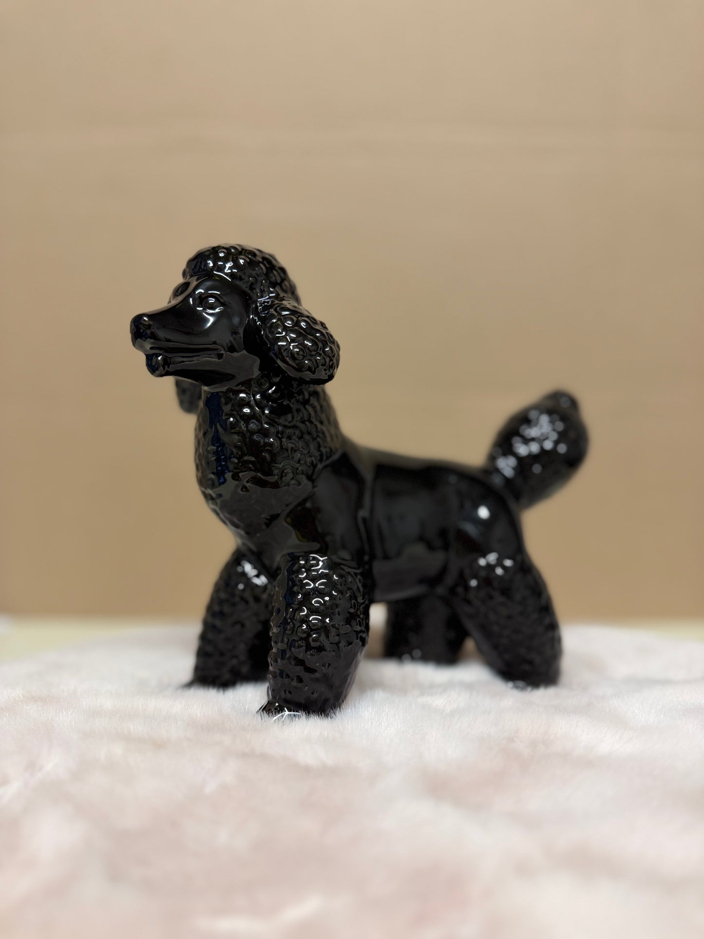 Decoratief Beeld - Poedel Staand - Keramiek - 19 cm (nieuw)