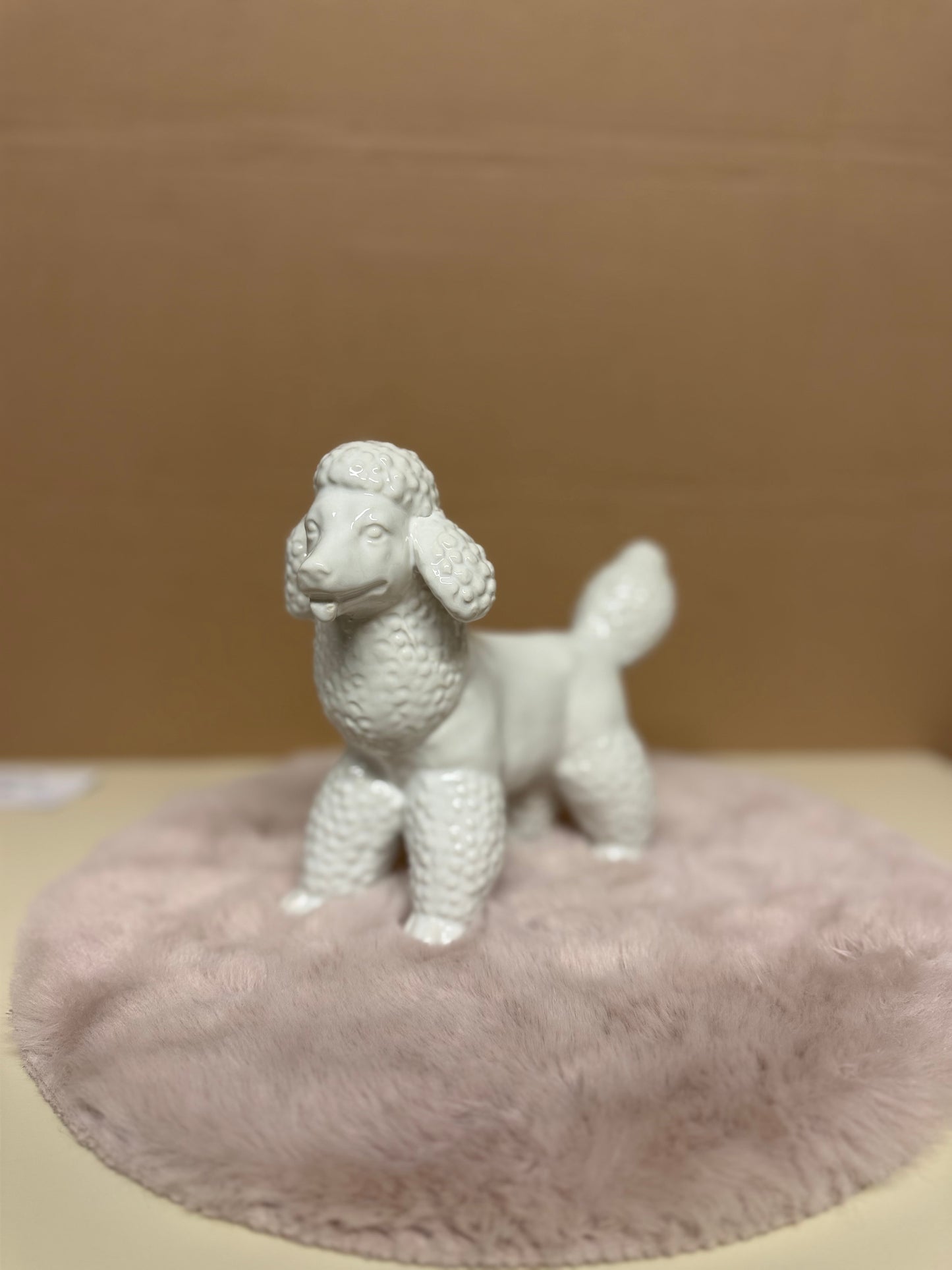 Decoratief Beeld - Poedel Staand - Keramiek - 19 cm (nieuw)