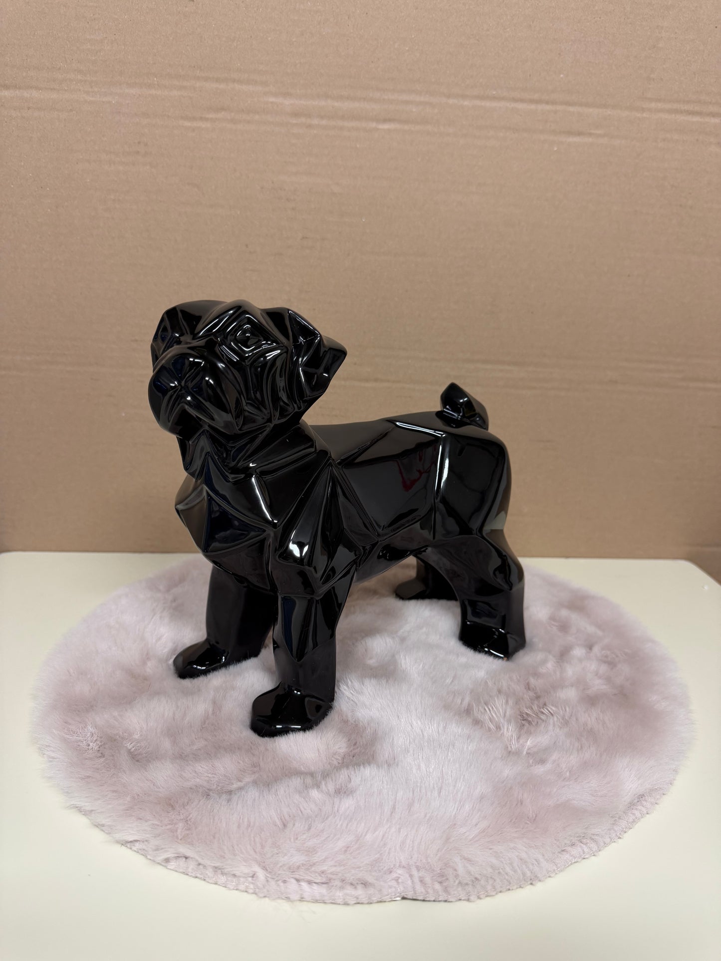 Decoratief Beeld - Bulldog Origami - Keramiek - 22 cm (nieuw)