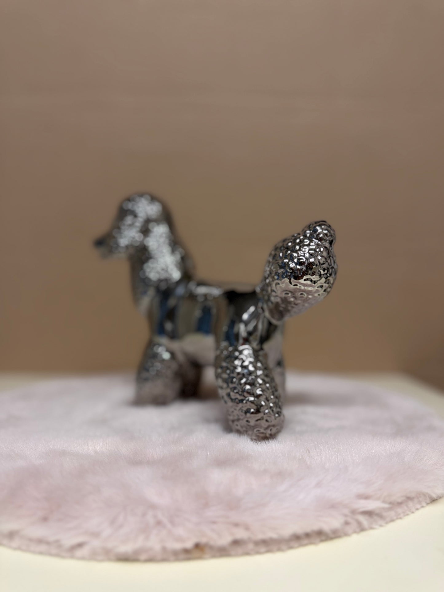 Decoratief Beeld - Poedel Staand - Keramiek - 19 cm (nieuw)