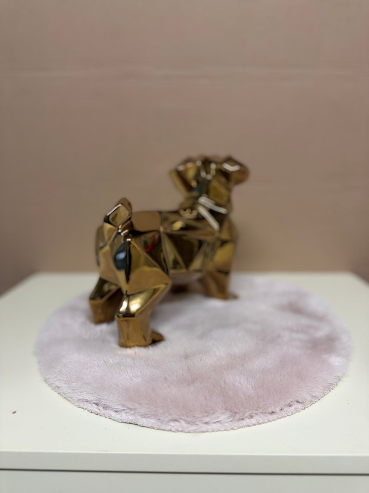 Decoratief Beeld - Bulldog Origami - Keramiek - 22 cm (nieuw)