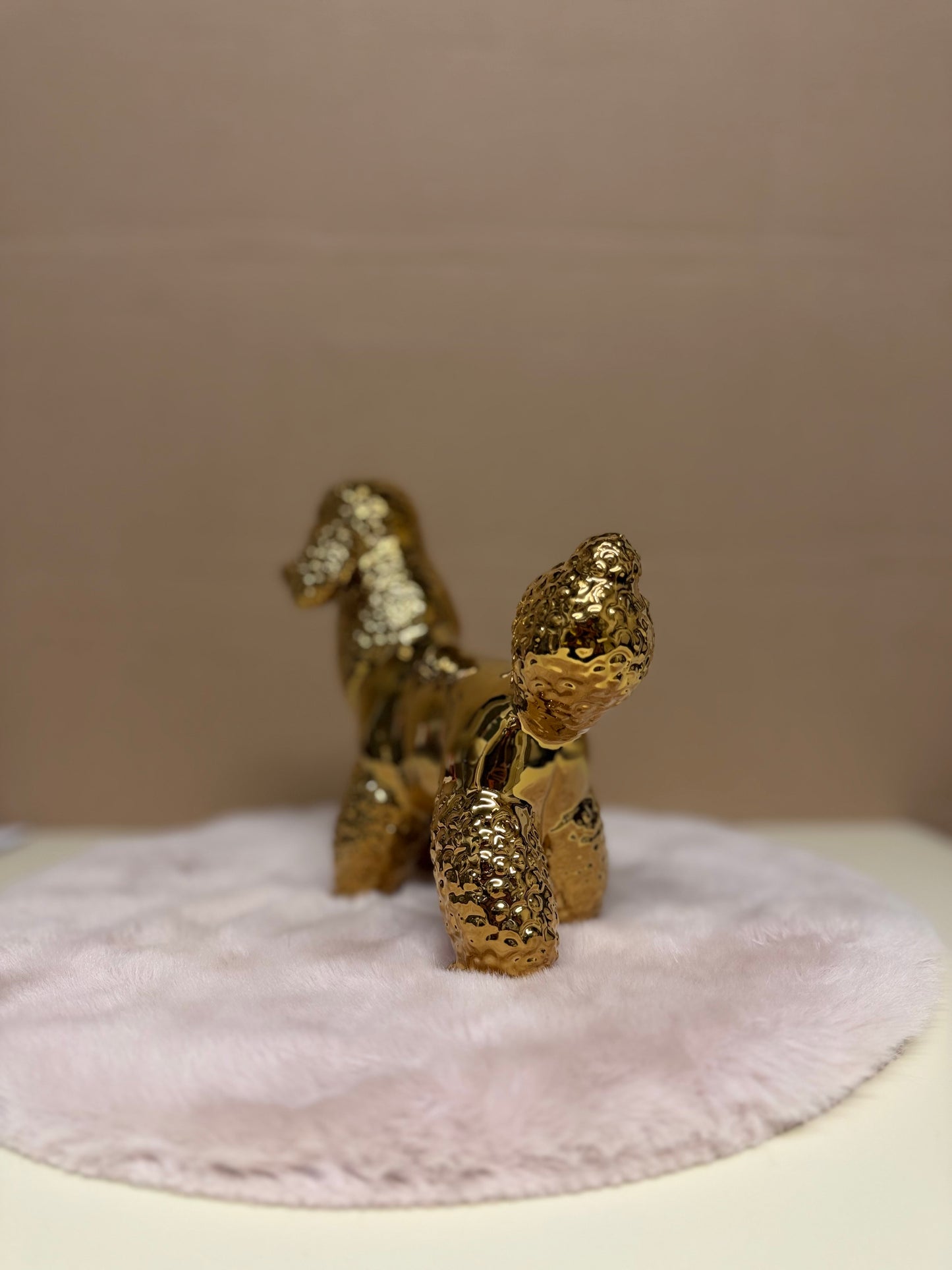 Decoratief Beeld - Poedel Staand - Keramiek - 19 cm (nieuw)