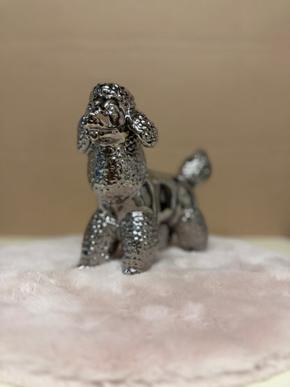 Decoratief Beeld - Poedel Staand - Keramiek - 19 cm (nieuw)