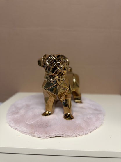 Decoratief Beeld - Bulldog Origami - Keramiek - 22 cm (nieuw)
