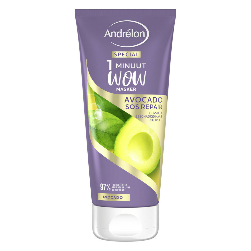 Andrélon 1 Minuut Wow Masker Avocado SOS Repair 180 ml