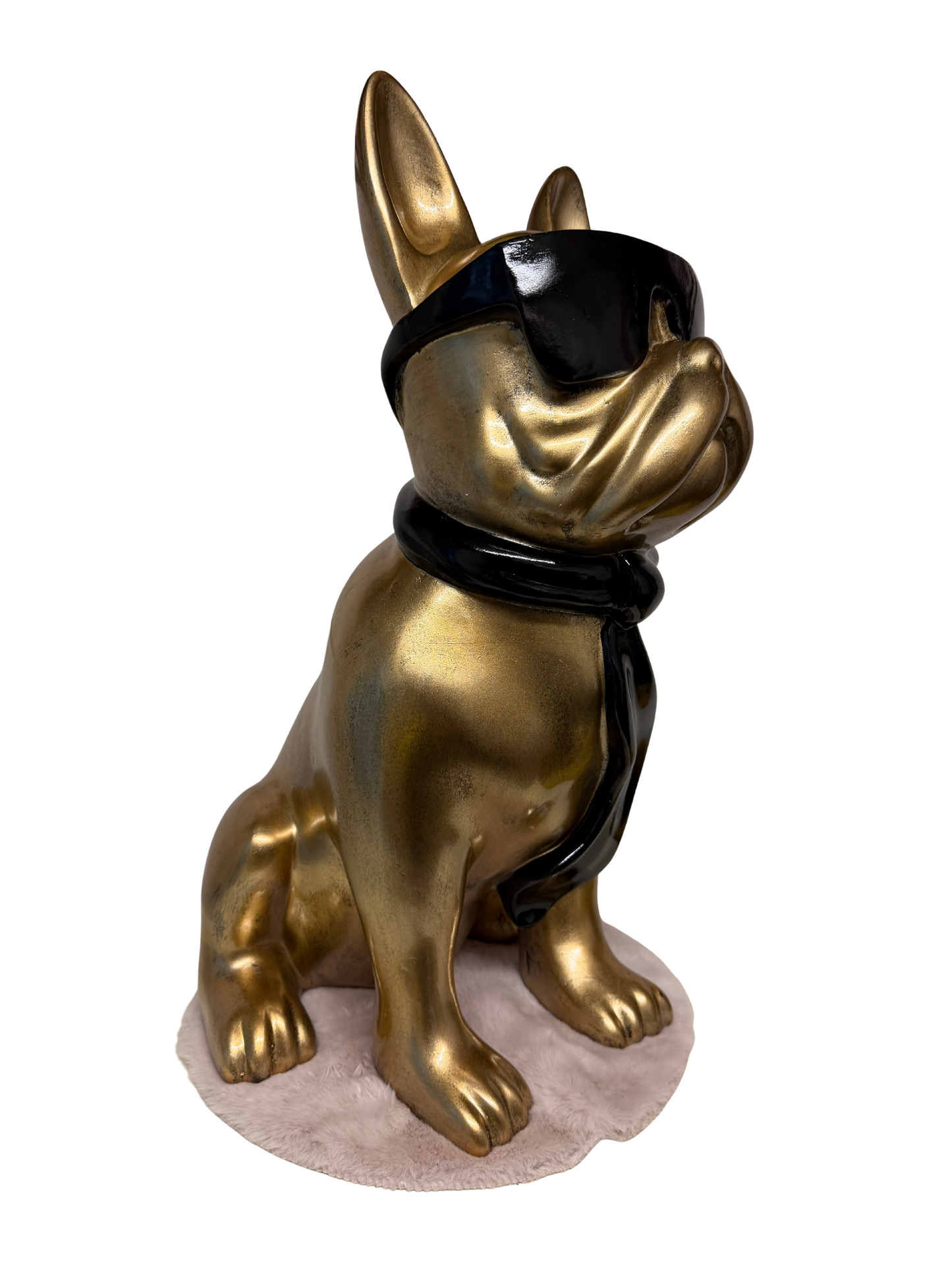 Decoratief beeld - Franse bulldog met zonnebril - polyresin - 60 cm (nieuw)