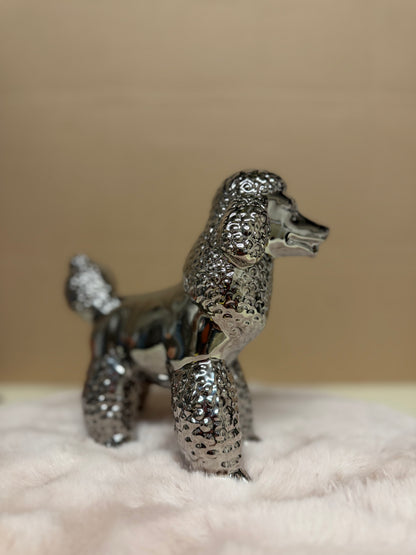 Decoratief Beeld - Poedel Staand - Keramiek - 19 cm (nieuw)