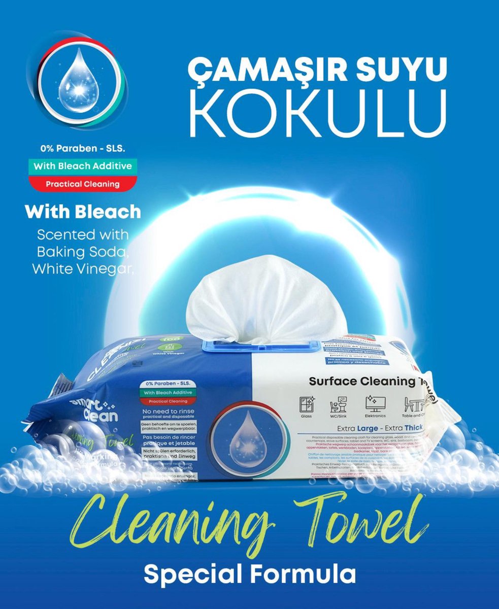 Cleanizi Schoonmaakdoekjes Met Bleekmiddel Extra Groot 100 stuks