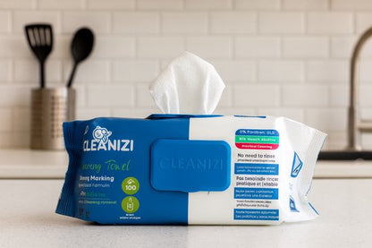 Cleanizi Schoonmaakdoekjes Met Bleekmiddel Extra Groot 100 stuks