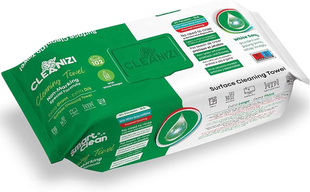 Cleanizi Schoonmaakdoekjes Met Witte Zeep Extra Groot 100 stuks