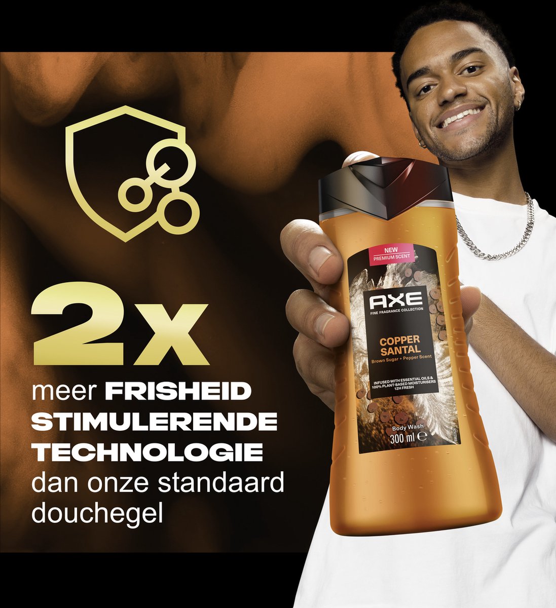 Axe Fine Fragrance Collection Copper Santal Douchegel 6 x 300 ml