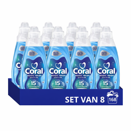 Gratis Verzonden Coral Magic Wash Sport & Synthetisch Vloeibaar Wasmiddel 8 x 21 Wasbeurten