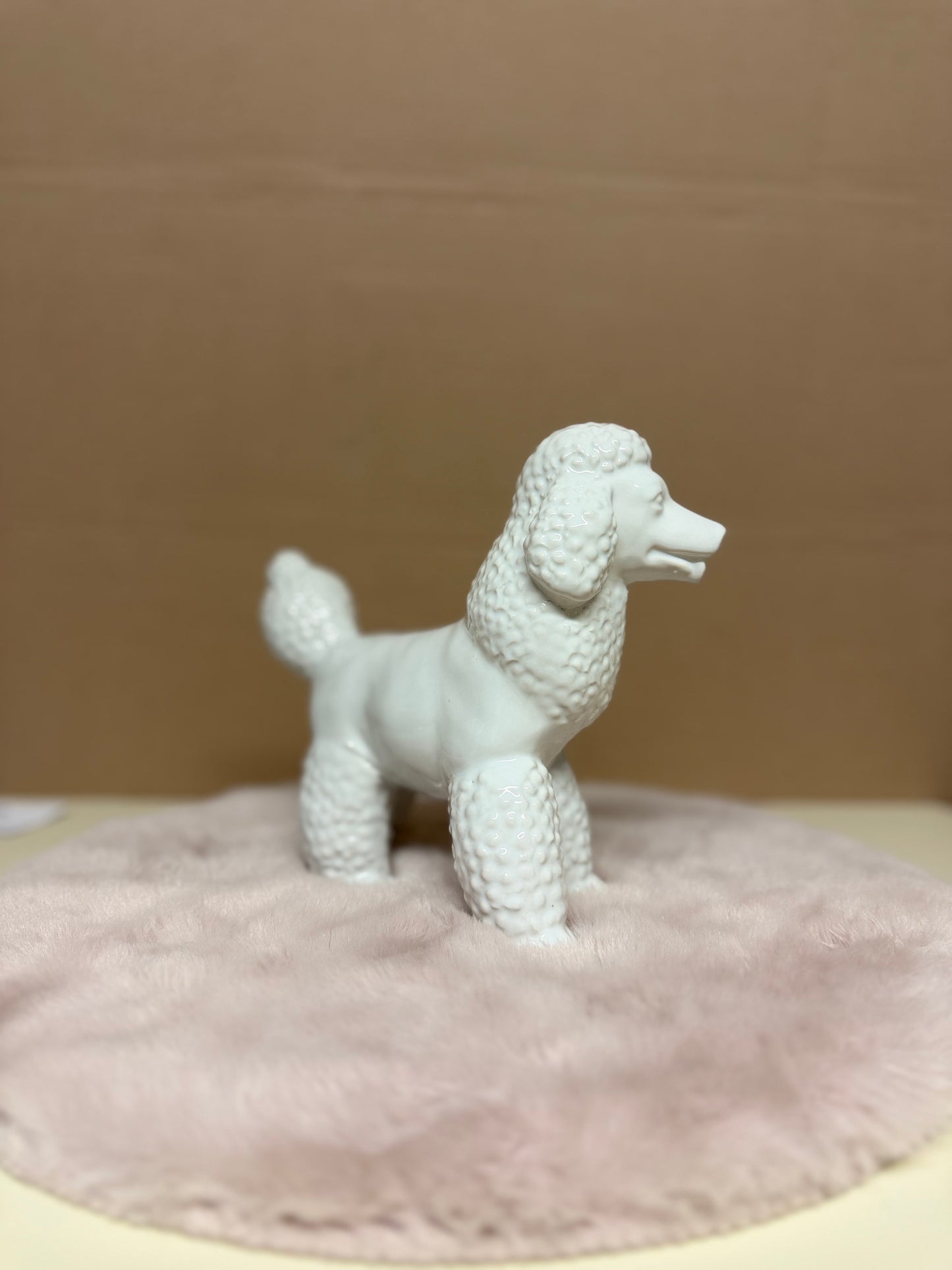 Decoratief Beeld - Poedel Staand - Keramiek - 19 cm (nieuw)