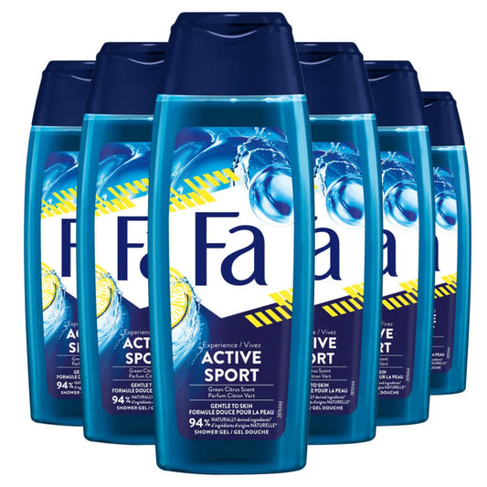 Fa Men Douchegel Active Sport 250 ml 6x voordeelverpakking - K Drogerie