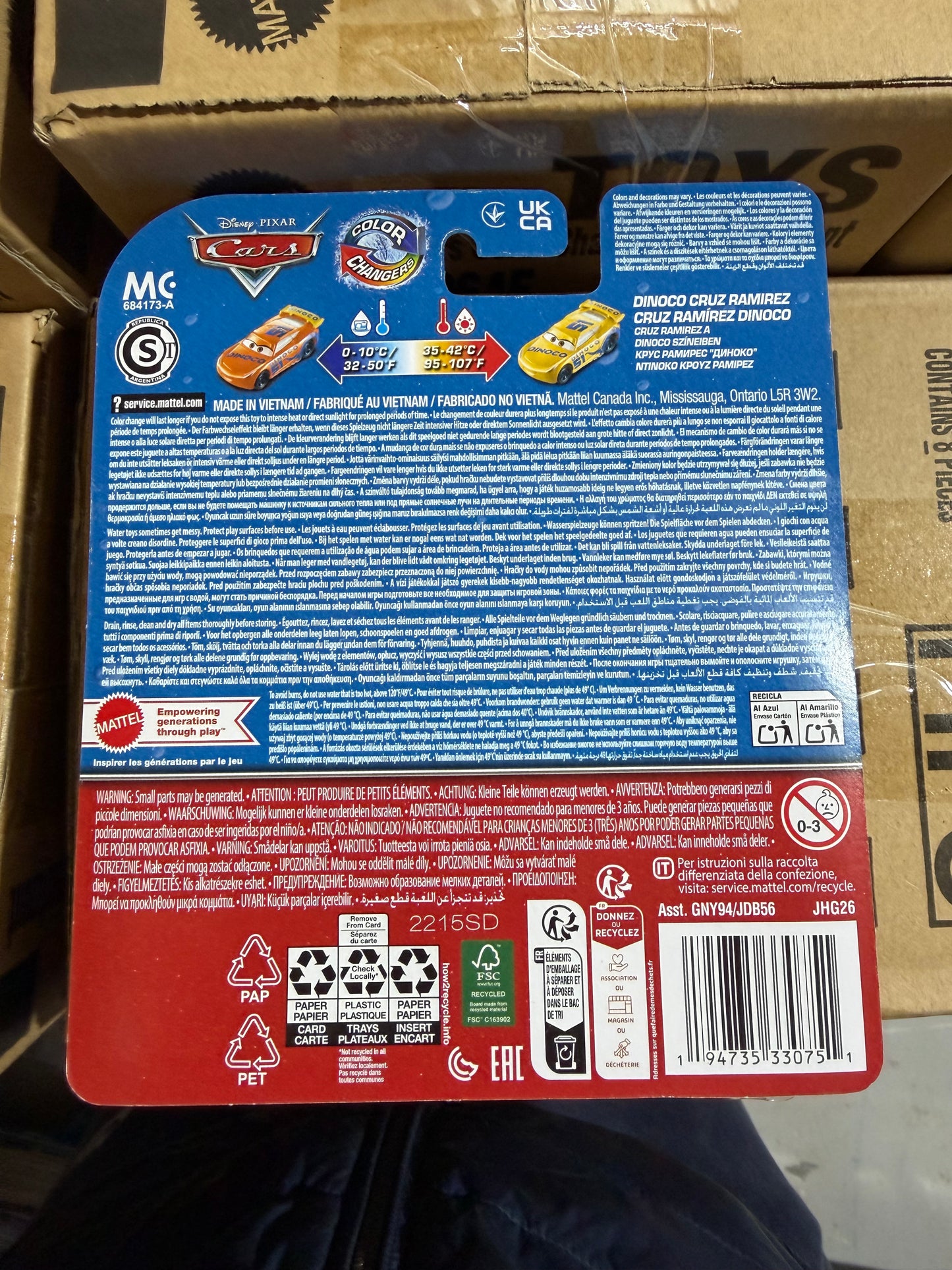 Disney Pixar Cars Color Changers Auto - Kleurveranderende Speelgoedauto - Warm & Koud Water - 8 Varianten