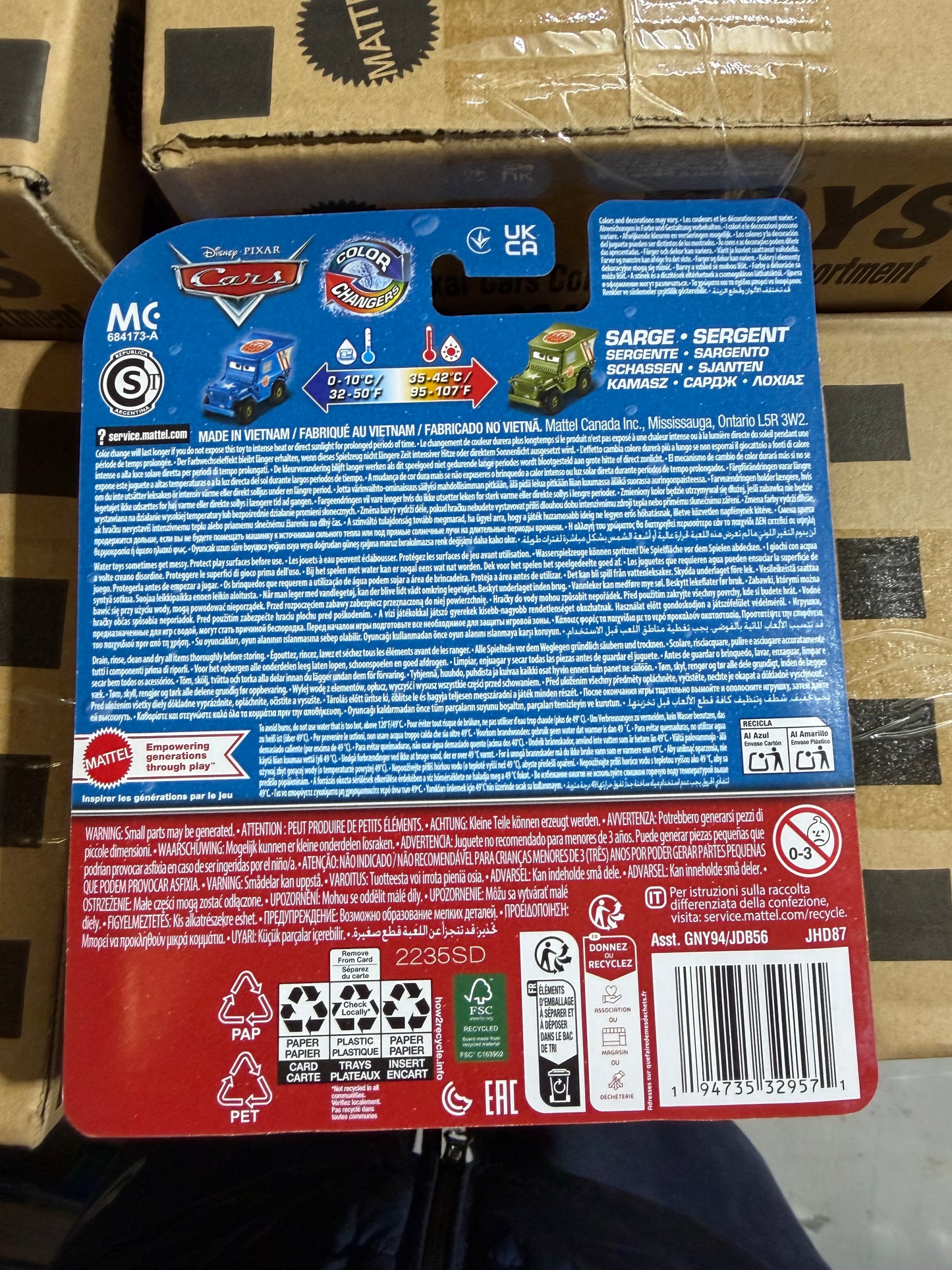 Disney Pixar Cars Color Changers Auto - Kleurveranderende Speelgoedauto - Warm & Koud Water - 8 Varianten