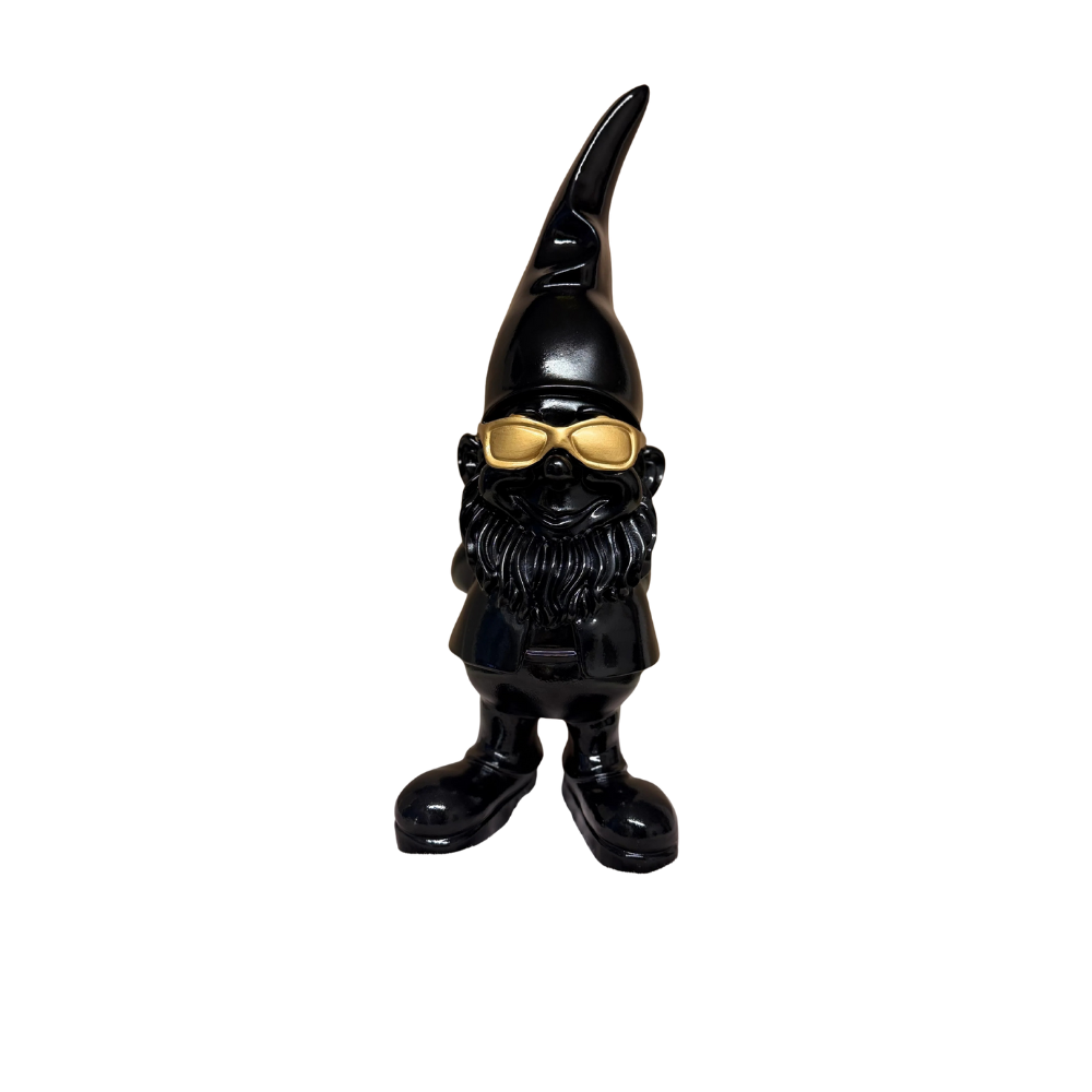 Decoratief Beeld - Kabouter Met Zonnebril - Polyresin - 28 cm (nieuw)