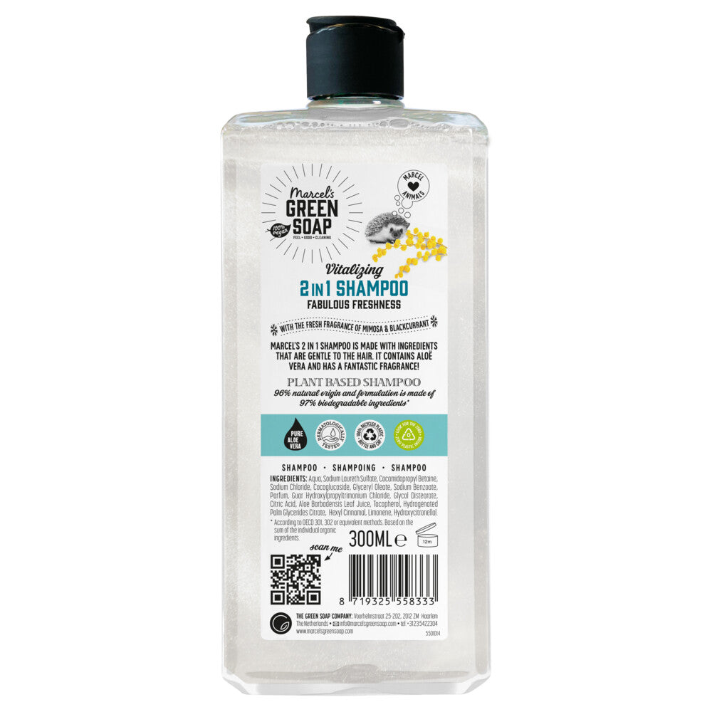 Marcel's Green Soap 2-in-1 Shampoo Mimosa & Blackcurrant 300 ml