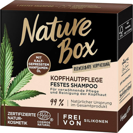 Nature Box Shampoo Bar Hennepzaad 85 gr - vaste shampoo met hennepzaadolie