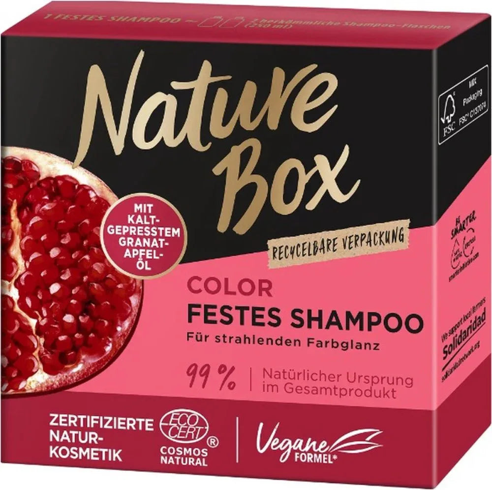 Nature Box Shampoo Bar Granaatappel Olie 85 gr - K Drogerie