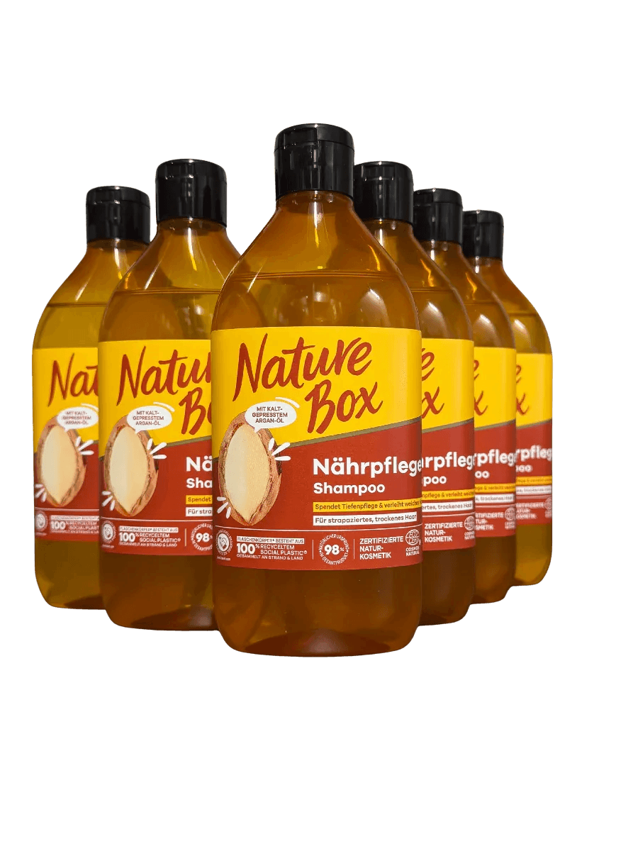 Nature Box Argan Shampoo 6 x 385 ml - voordeelverpakking shampoo met arganolie