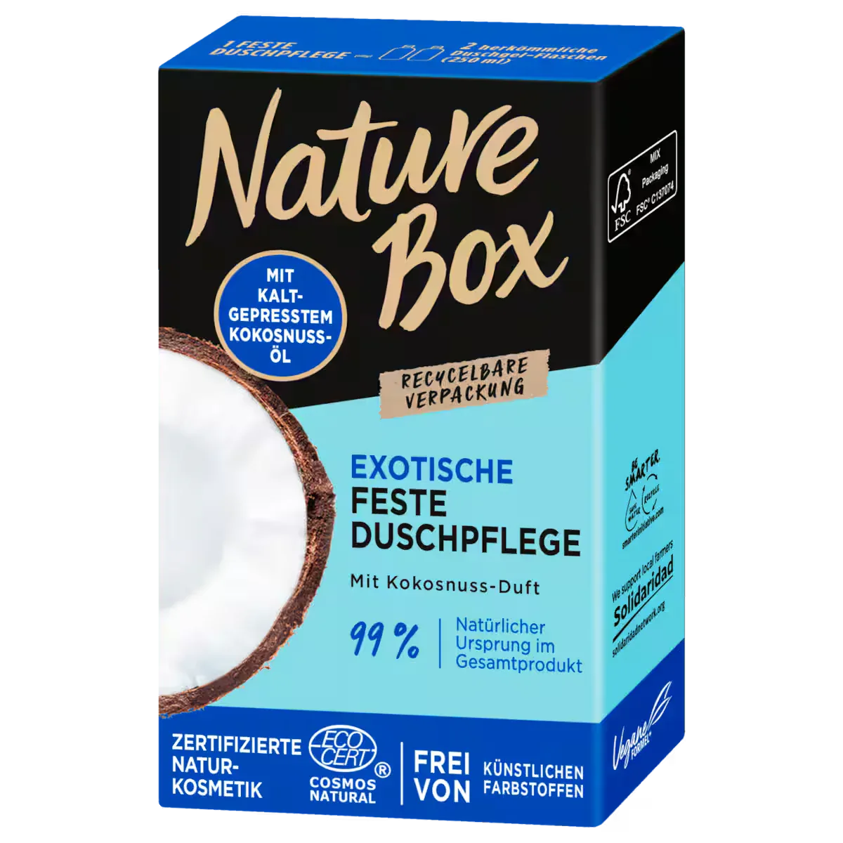 Nature Box Body Bar Coconut 100 gr - vaste douchezeep met kokosolie