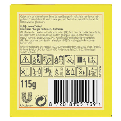 Robijn Geurkaars Zwitsal 115 gr - K Drogerie