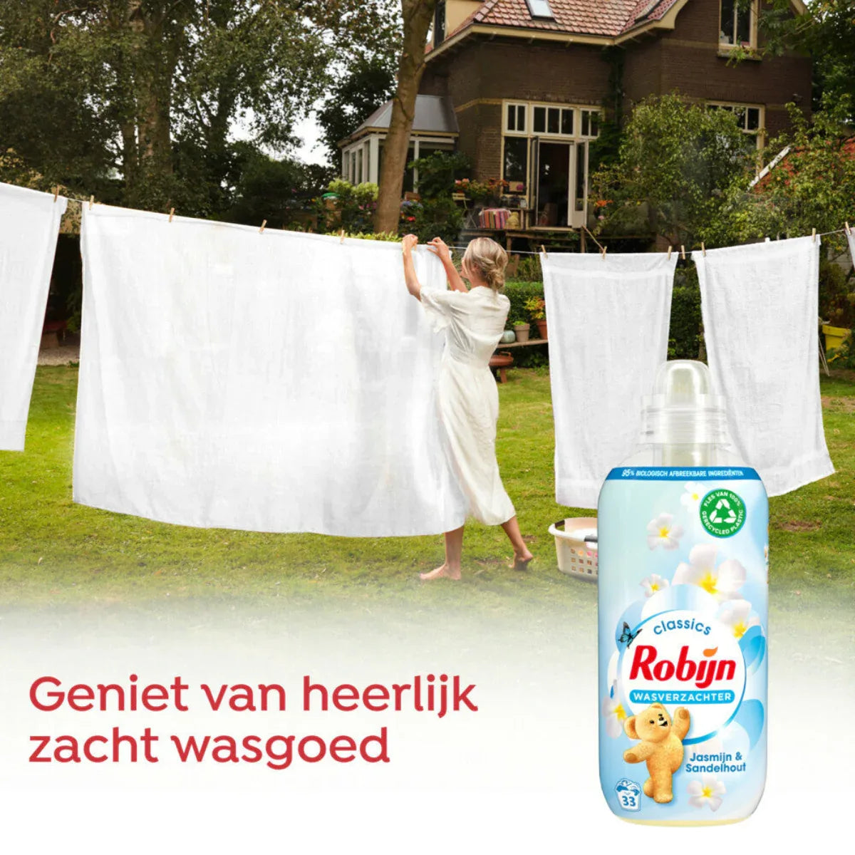 Robijn Wasverzachter Jasmijn en Sandelhout 33 Wasbeurten 825 ml - K Drogerie