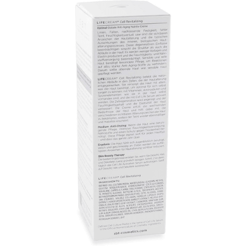 SBT Nutritive Cream Medium Anti-Drying Dagcrème 50 ml - Box achterzijde - K Drogerie