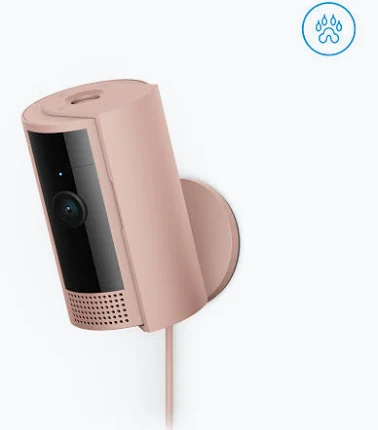 Roze Ring Indoor Cam 2e generatie met wandhouder